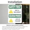 Signmission Not A Walkway Bilingual, 7 in W x Rectangle, Vinyl Decal OS-2PACK-SF-D-710-L-10833 - alternate 3